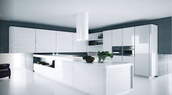 Moderna rena vita köksskåp och tillbehör - Yara från.