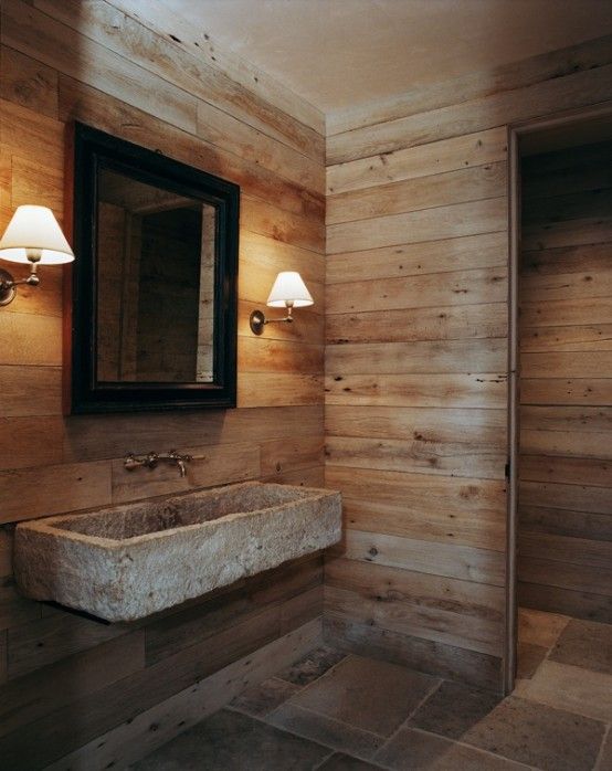 51 Galen vackert rustikt lada badrum |  Barn badrum.