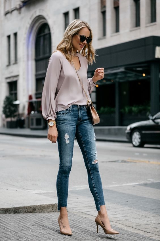 Nyckelhålsrosa rosa jeans