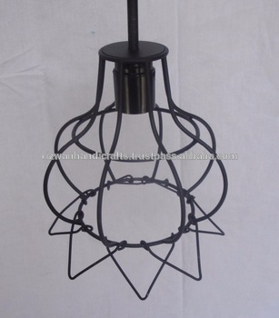 Unik design metallmaterial Wire Hanging Hängande lampskärm.