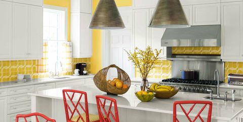 10 gula kök-dekoridéer - kök med gul Wal