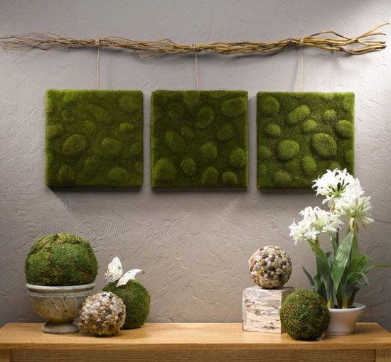 Moss Wall Art - Zen Style |  Klicka på Pic för 36 DIY-väggkonstidéer.