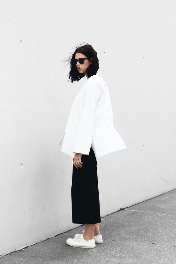svart culottes minimalistisk