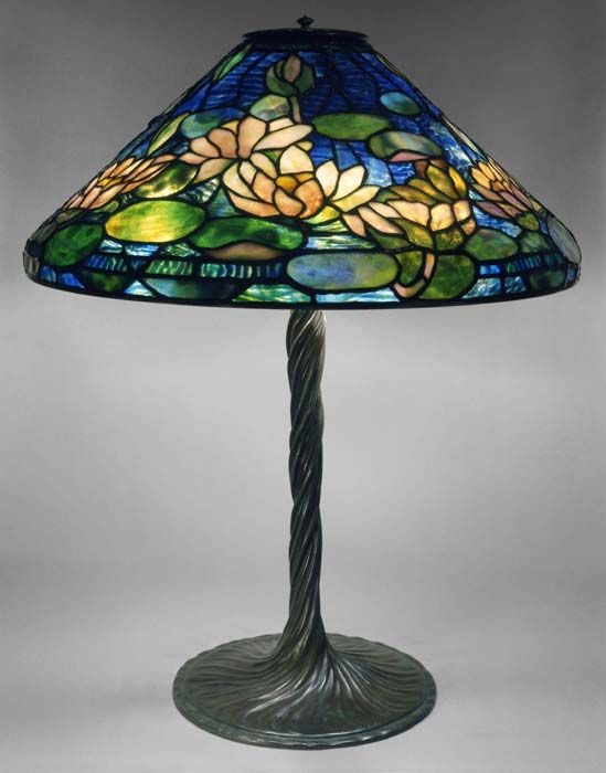 Paul Crist Studios 20 "Water Lily Bordslampa | Glaslampa, färgad.