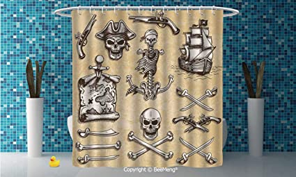 Amazon.com: BeeMeng DIY Creative Bath Curtain Personality Suit.
