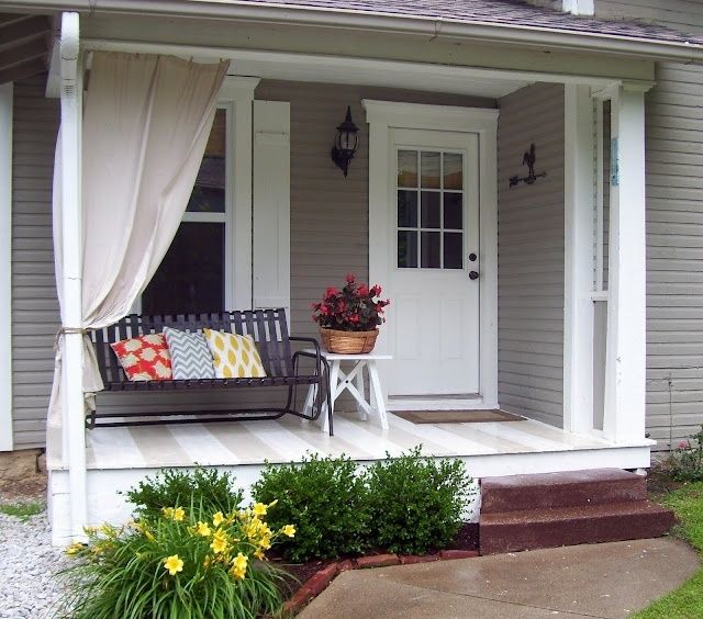 30 coola små designidéer för veranda |  DigsDigs |  Liten front.