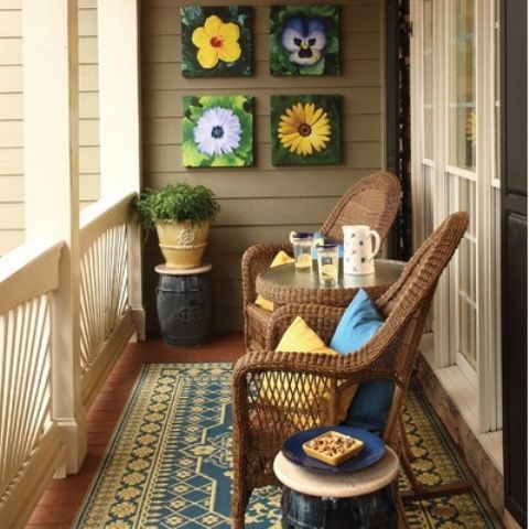 30 coola små veranda designidéer |  DigsDigs |  Liten.