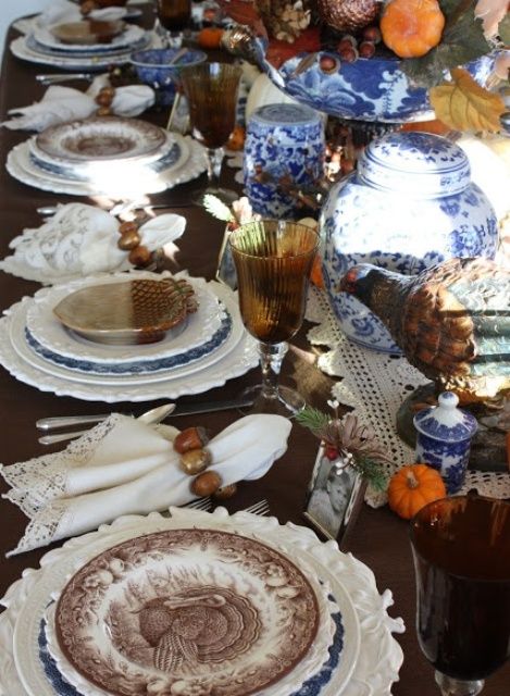 43 Tacksägelsedekorationer med blått (med bilder) |  Thanksgiving.