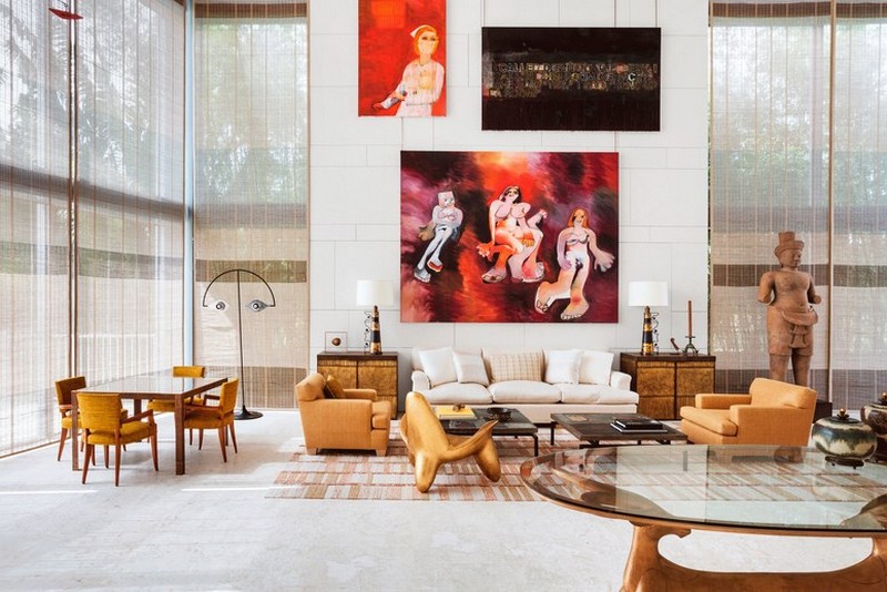 Konstfyllt hem för modern lyx av inredningsarkitekten Peter Mari