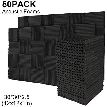 Amazon.com: 50-pack akustiska paneler ljudisolerat skum för väggar.