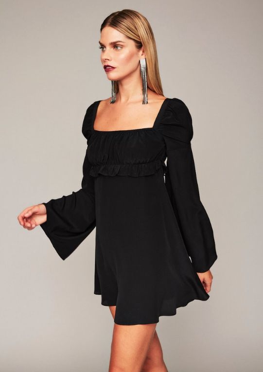 svart baby docka klänning elegant