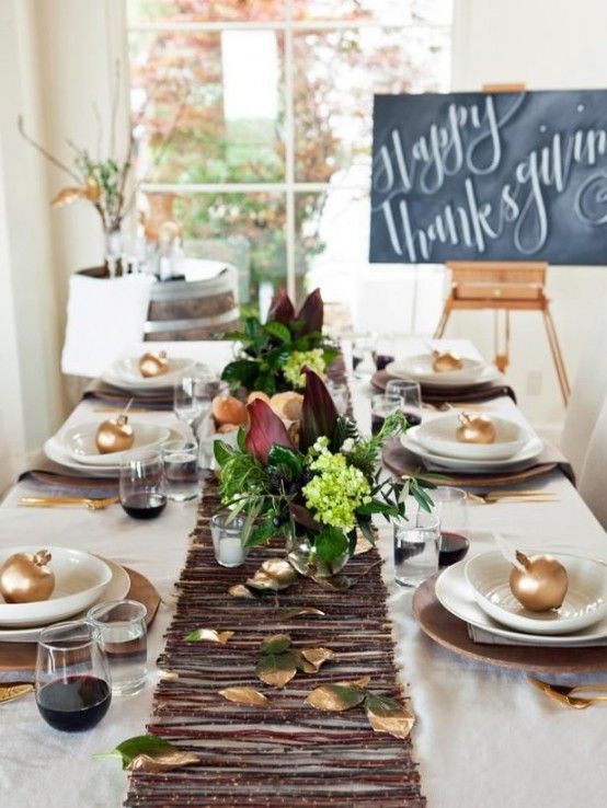 Snygga moderna Thanksgiving-dekoridéer |  Modern tacksägelse.