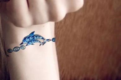 Dolphin tatuering armband