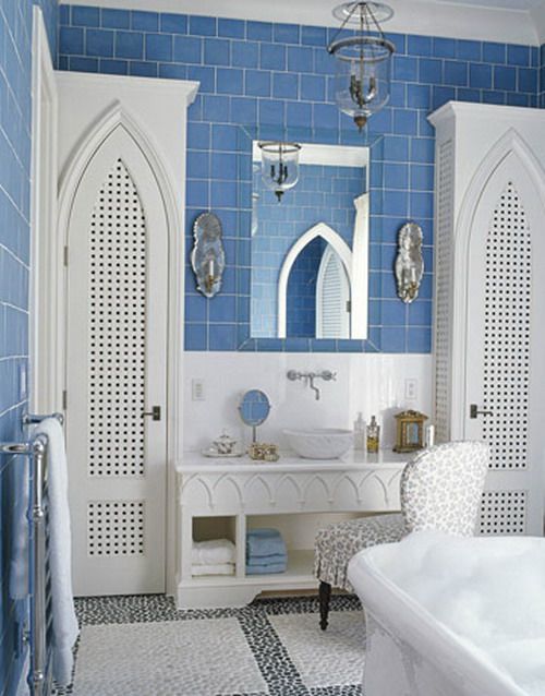 67 coola blå designdesigner för badrum |  DigsDigs |  Marockansk inspirerad.