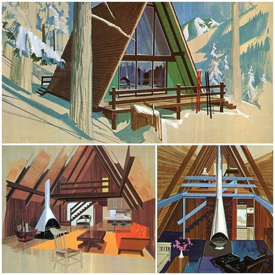 Vintagestugor |  Mid-Century Modern |  A-Frame House |  Bostäder.