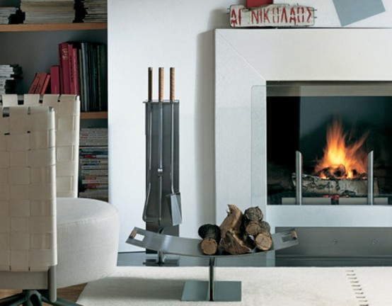 Fantastiskt Minimalist Fireside Log Stand - DigsDi