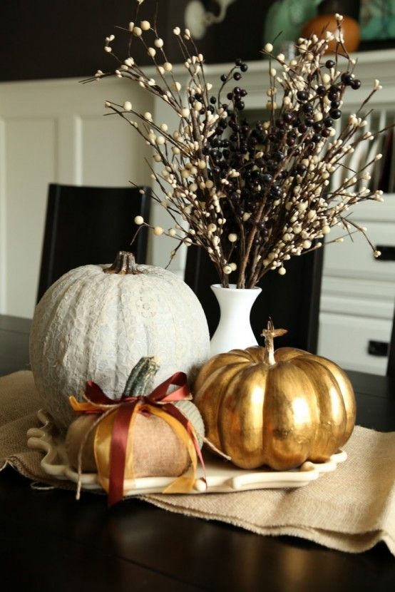 40 Amazing Fall Pumpkin Centerpieces |  DigsDigs |  Höstpumpa.