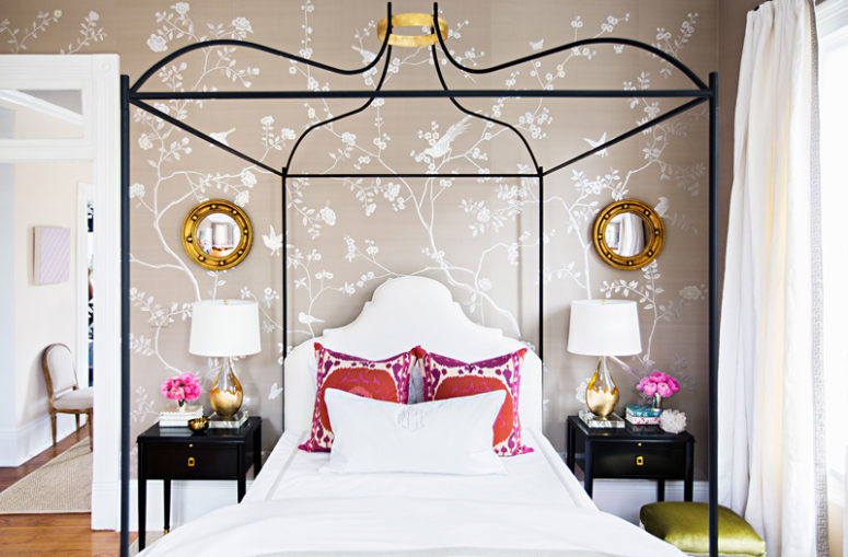 Feminint sovrum med Glam Touch och Silk Wallpaper - DigsDi