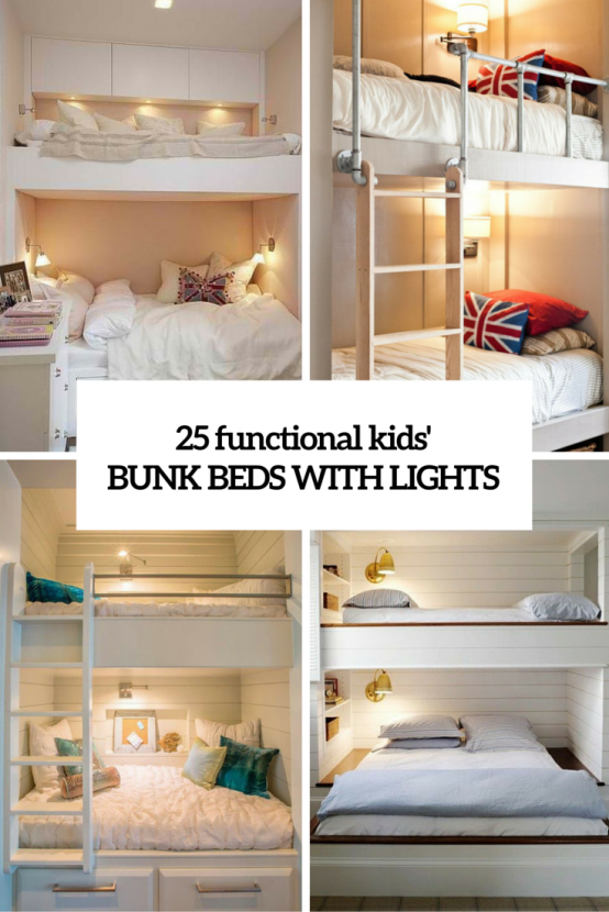 45 Funktionella och snygga våningssängar för barn med lampor - DigsDi