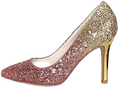 Amazon.com |  Creativesugar Gradient Color High Heels, 3D Glitter.