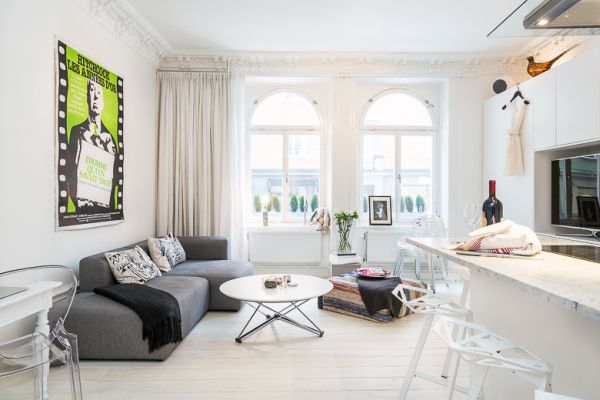 47 kvadratmeter lägenhet i Stockholm dekorerad med Elegan