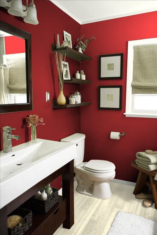 10 levande röda badrum för att göra din dekor bländare |  Grön.