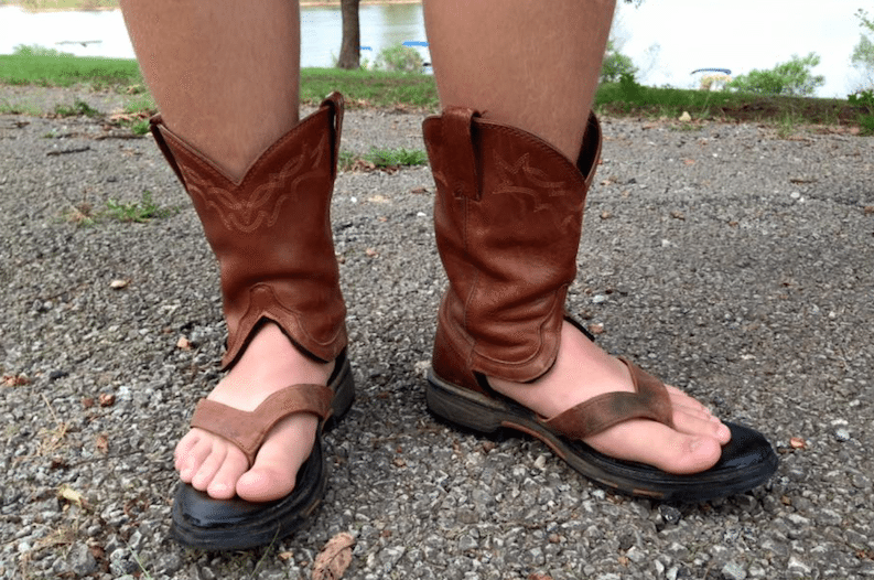 Cowboy Boot Sandals är den galnaste sommarmode Tre