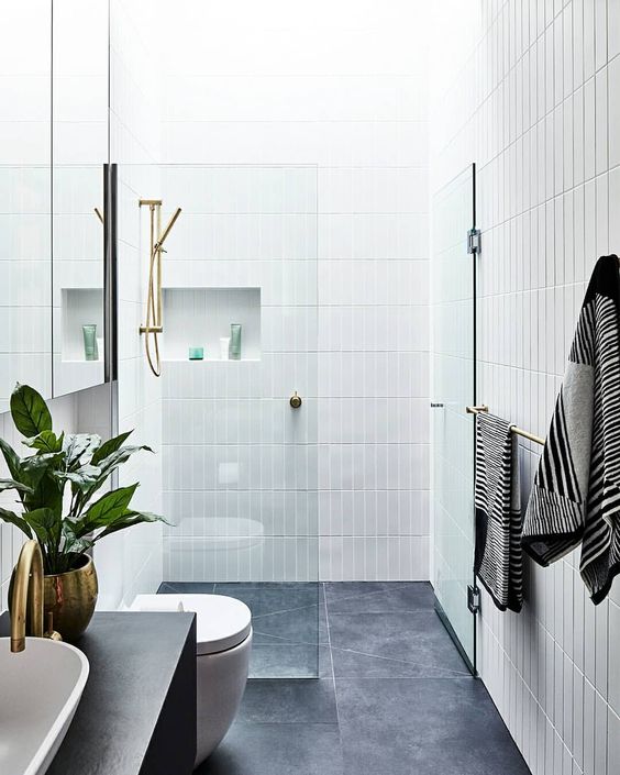 25 sätt att använda magra plattor i badrum - DigsDi