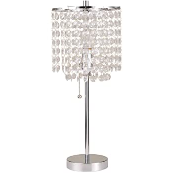 Ore International 8315C Deco Glam Bordslampa, 20,25 ", Silver.