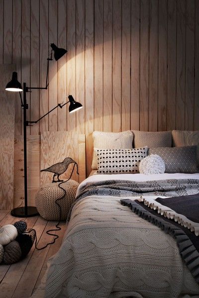 Mysiga och bekväma skandinaviska sovrumsdesigner