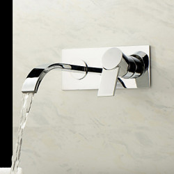 Väggmonterad vattenfallskran för elegant badrum av Zucchetti